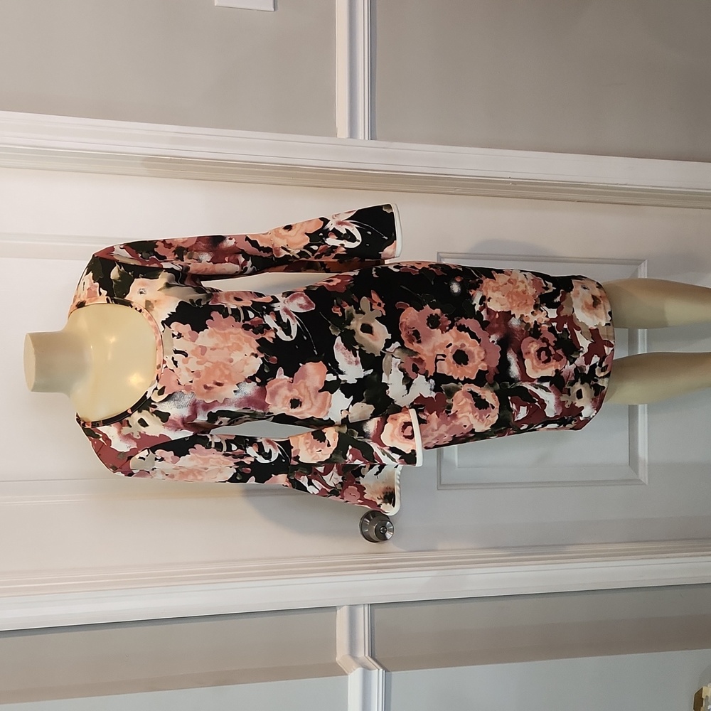 French Amosphere Women's Floral Bodycon Dress Size Lg